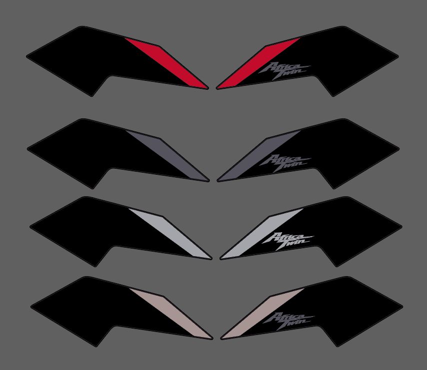 Kit grafiche per cupolino anteriore - HONDA AFRICA TWIN 1100 Kit grafiche per cupolino anteriore - HONDA AFRICA TWIN 1100