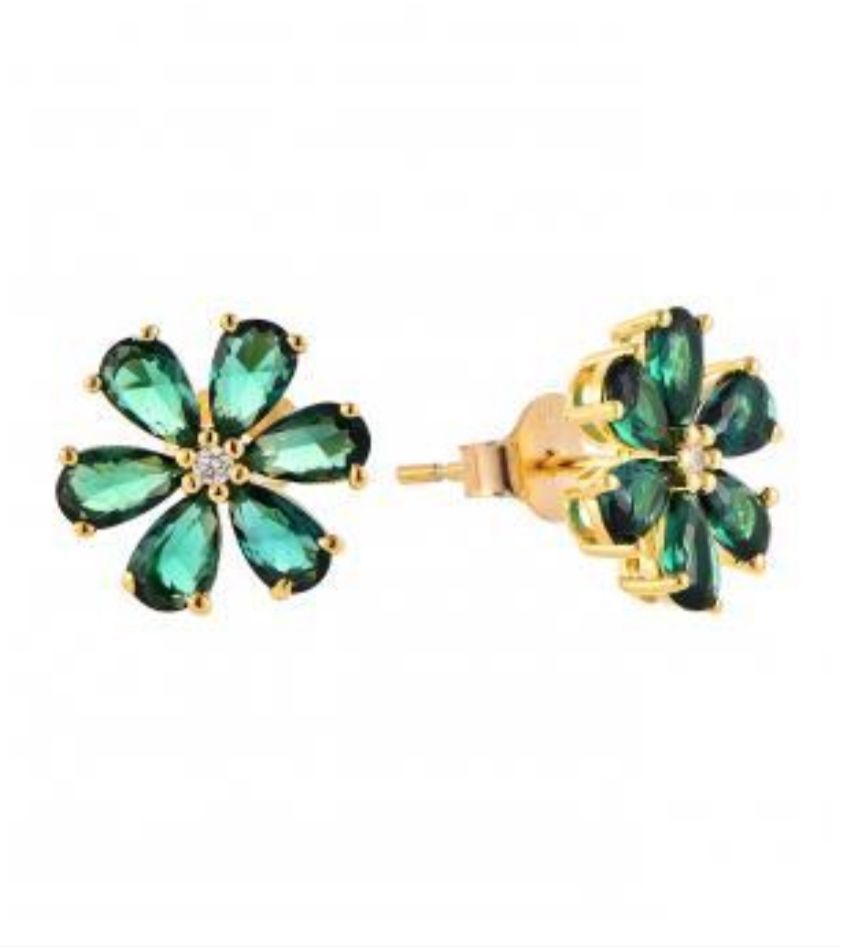 Kolczyki FLORINE GREEN