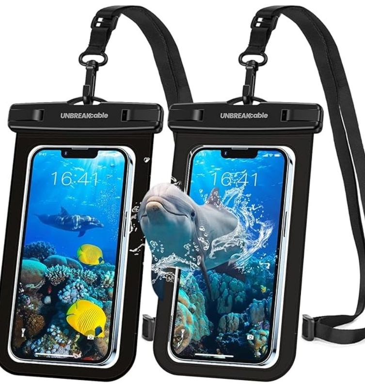 Lamicall wasserdichte Handyhülle, Unterwasser Handytasche - [2 Stück] IPX8 Wasserfeste Hülle für Schwimmen, Waterproof Phone Case für iPhone 17 16 15 14 13 12 Pro Max, Smartphone bis zu 7 Zoll