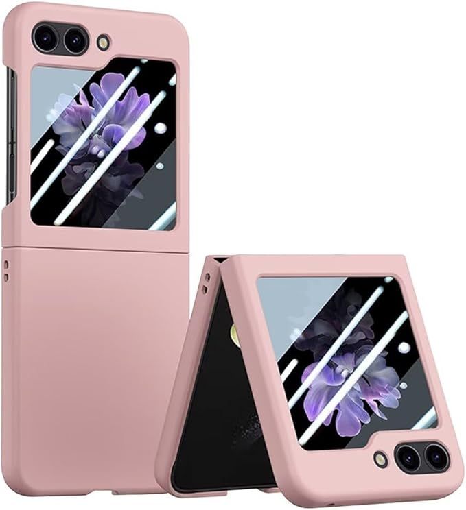 EASSGU Silikon Hülle Geeignet für Samsung Galaxy Z Flip5 / Samsung Galaxy Flip 5 2023 (6.7" Inches), Hautfreundliche und Harte PC Schutzhülle Gegen Tropfen und Kratzfest -