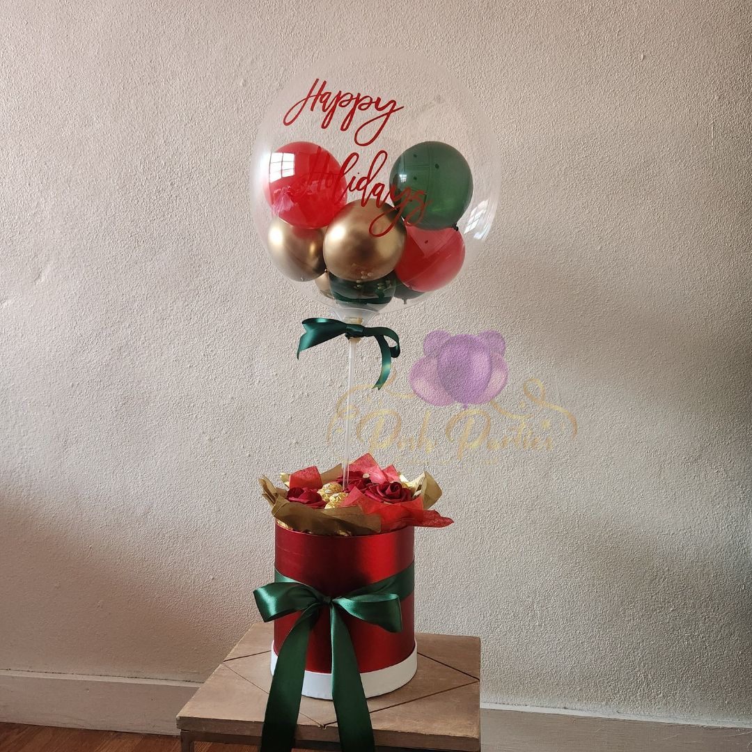 Christmas Hatbox Arrangement