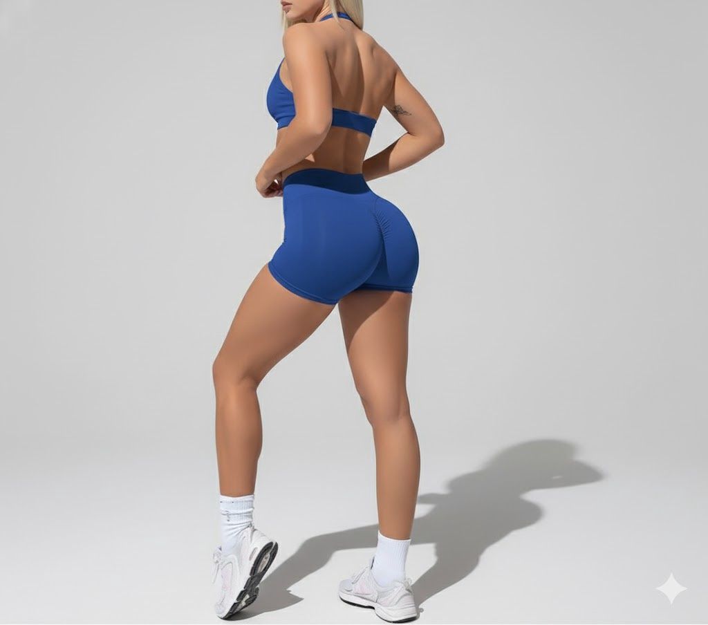 Womens High Impact shorts, Colour: Royal Blue, Material: 80%Nylon 20% Spandex, Size: Small