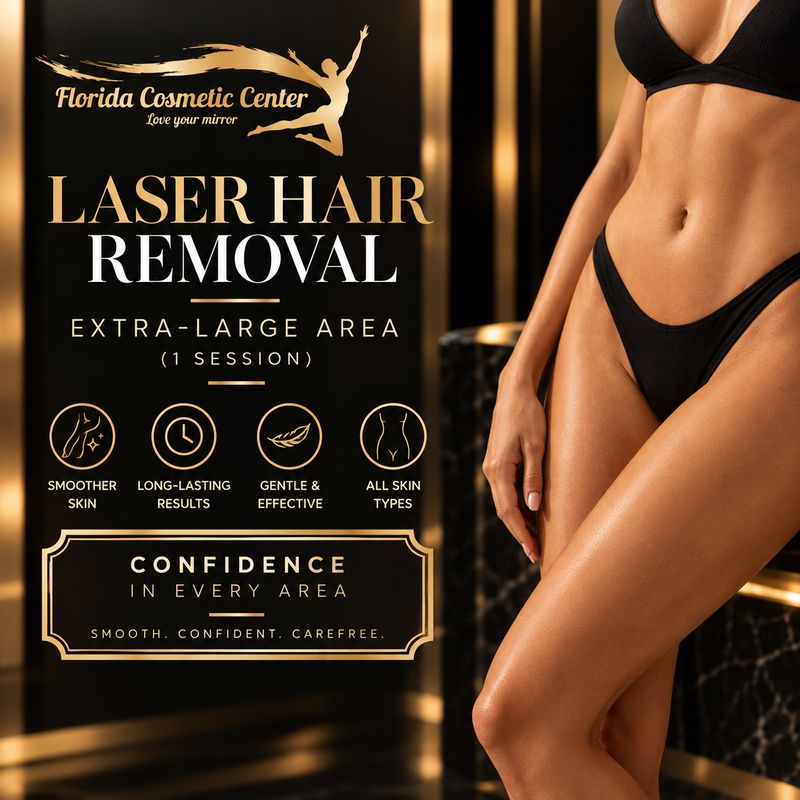Laser Hair Removal – Extra-Large Area (1 Session)