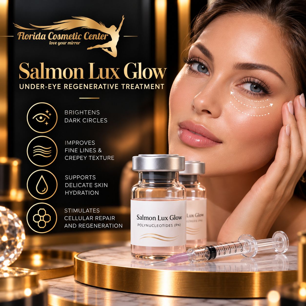 Salmon Lux Glow Under-Eye Regenerative Treatment – In-Office Appointment (2 Sessions) Salmon Lux Glow Under-Eye Regenerative Treatment – In-Office Appointment (2 Sessions)