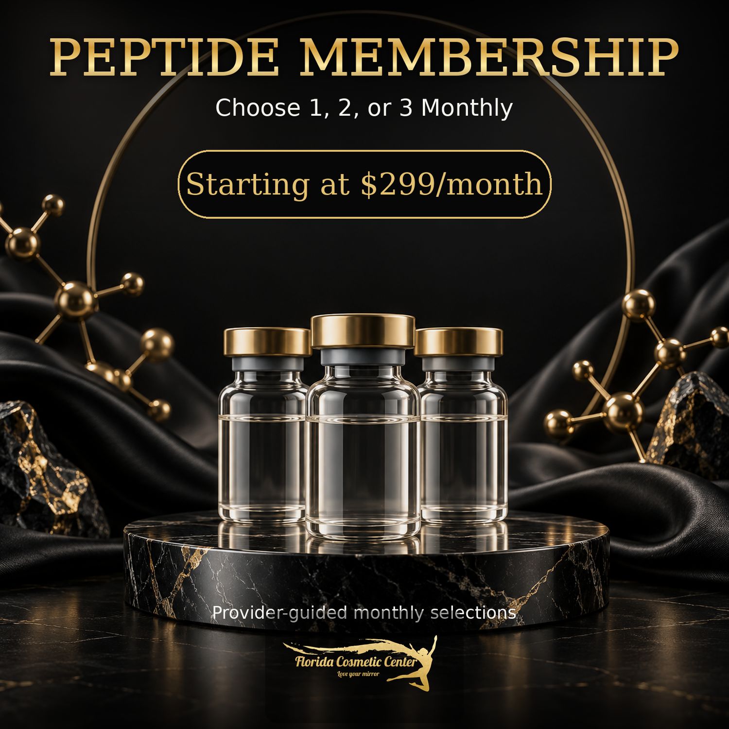 Peptide Membership – Choose 1, 2, or 3 Monthly