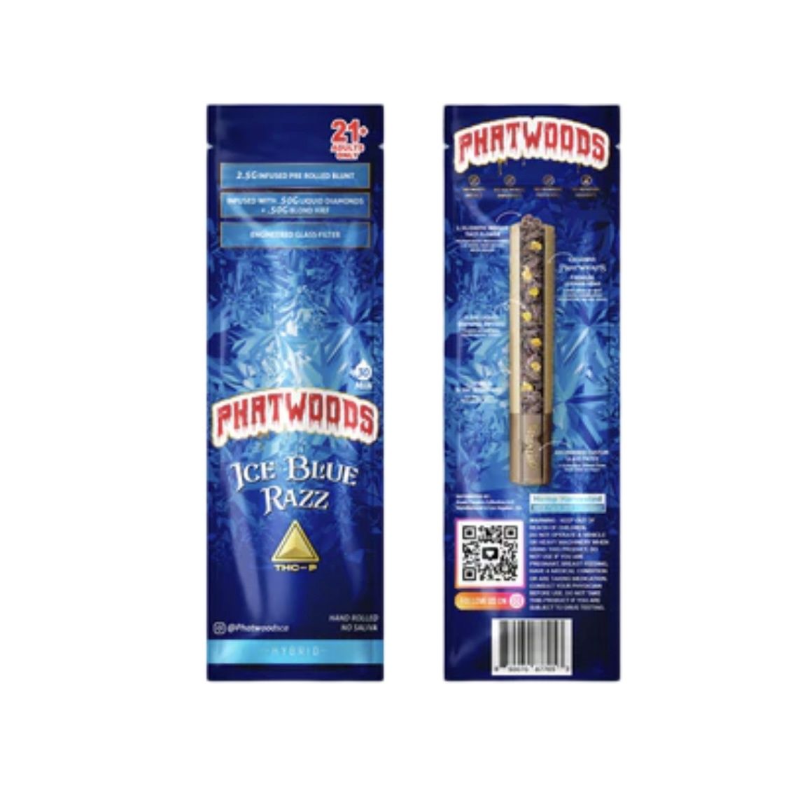 Ice Blue Razz Phatwoods Infused Blunt