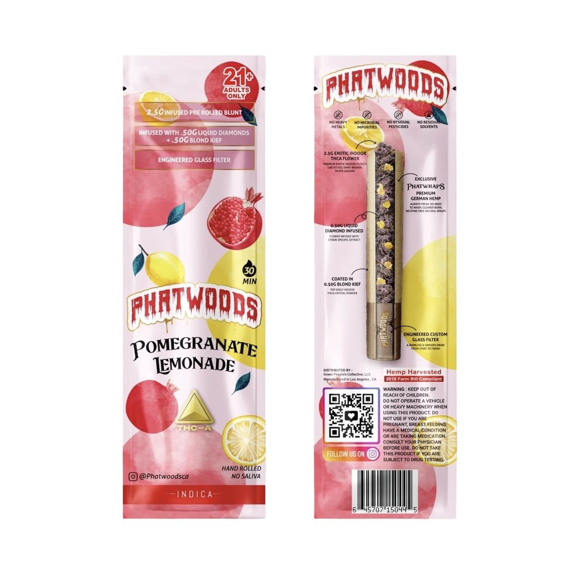 Pomegranate Lemonade Phatwoods Infused Blunt