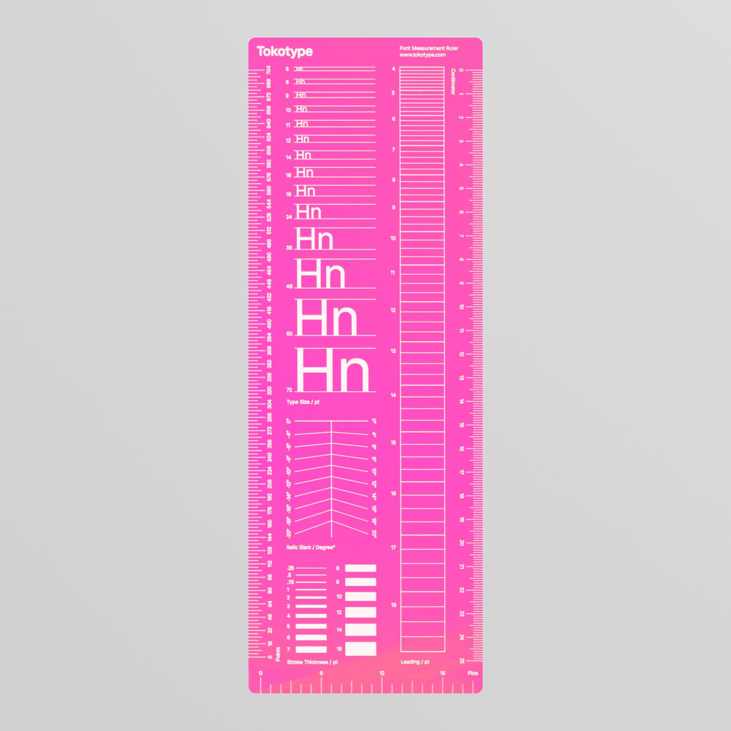 Type Measurement Pink