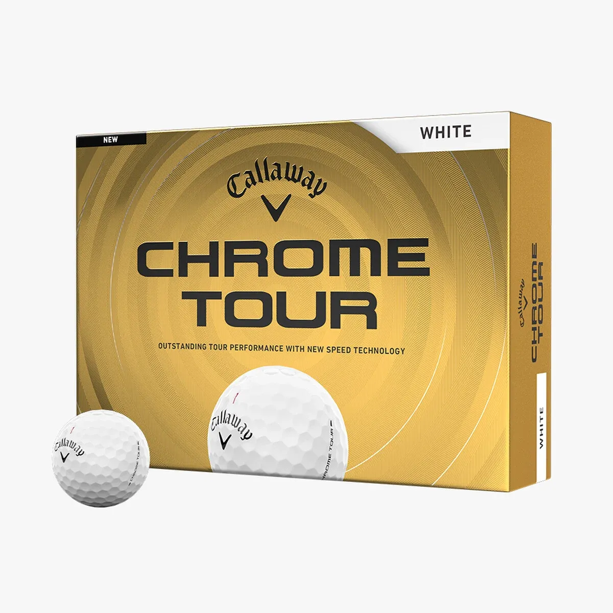 Callaway Chrome Tour Golf Balls, Attribute: Chrome Tour White