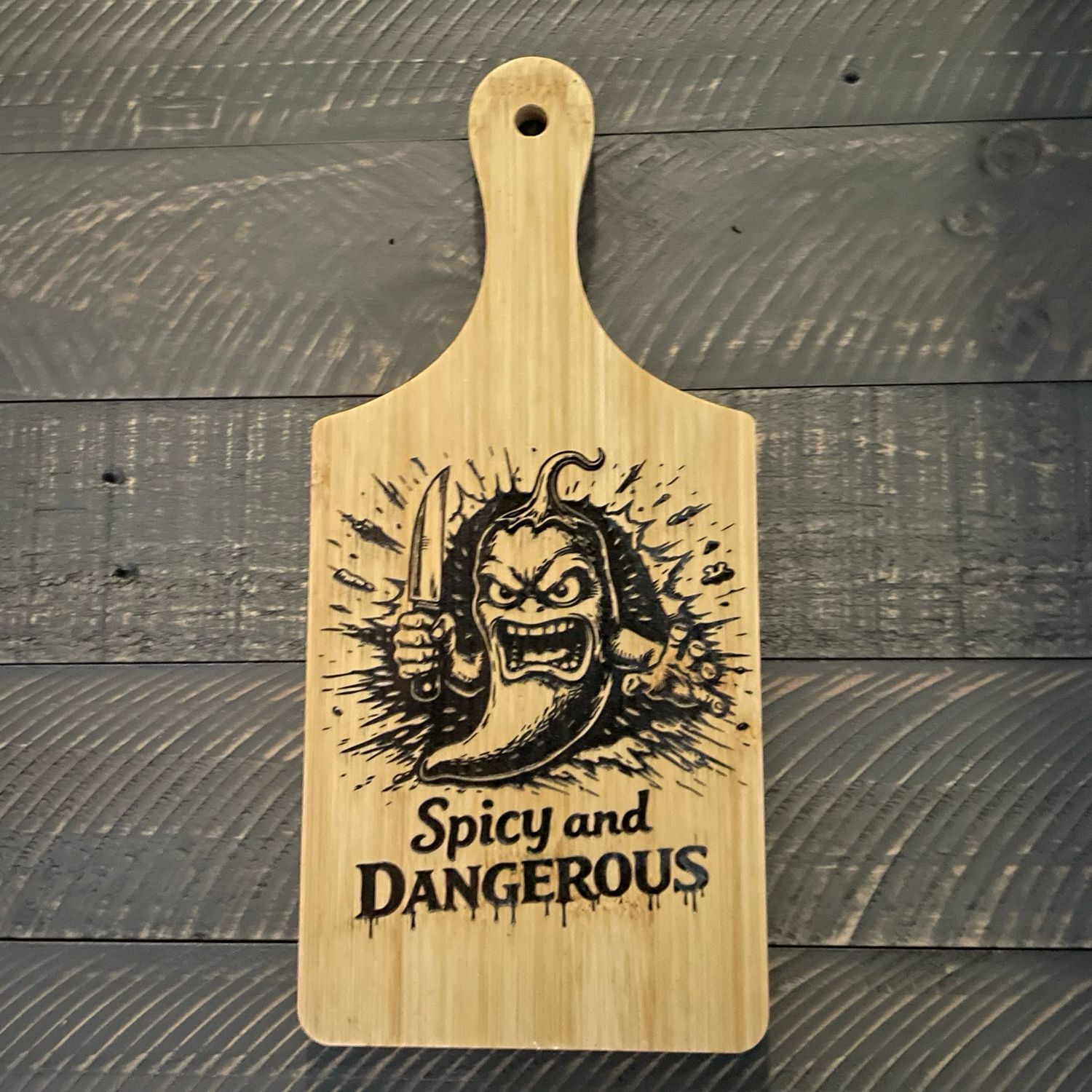 🌶️ Spicy and Dangerous Engraved Cutting Board
