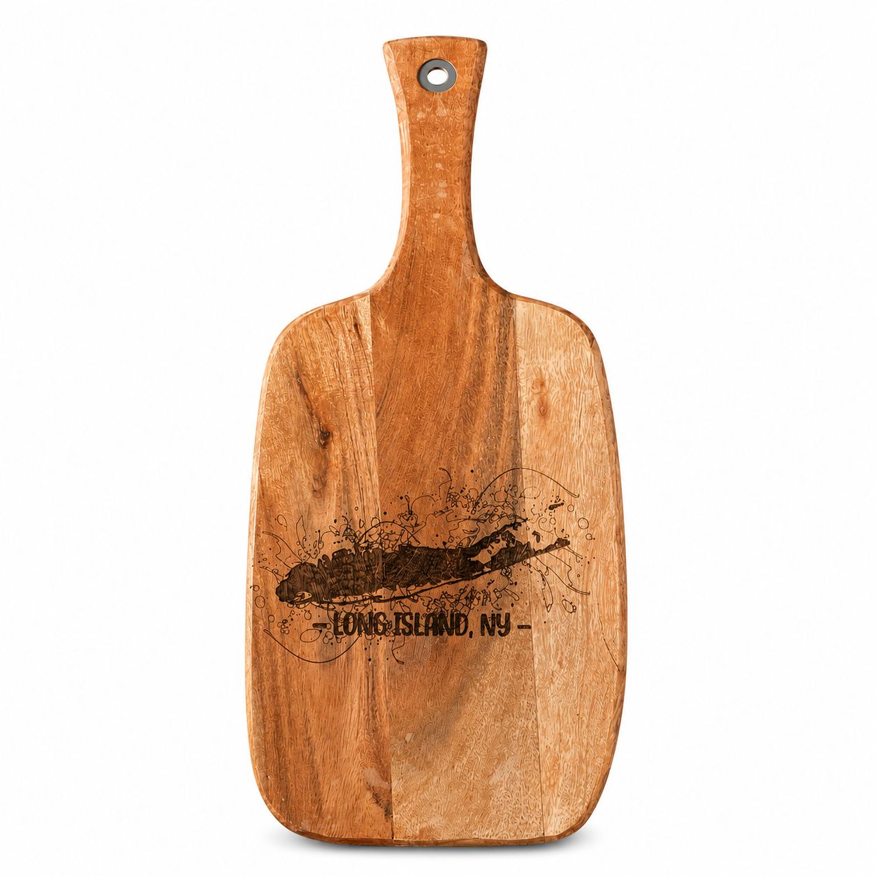 Long Island NY Engraved Acacia Serving Paddle | Charcuterie & Cheese Board