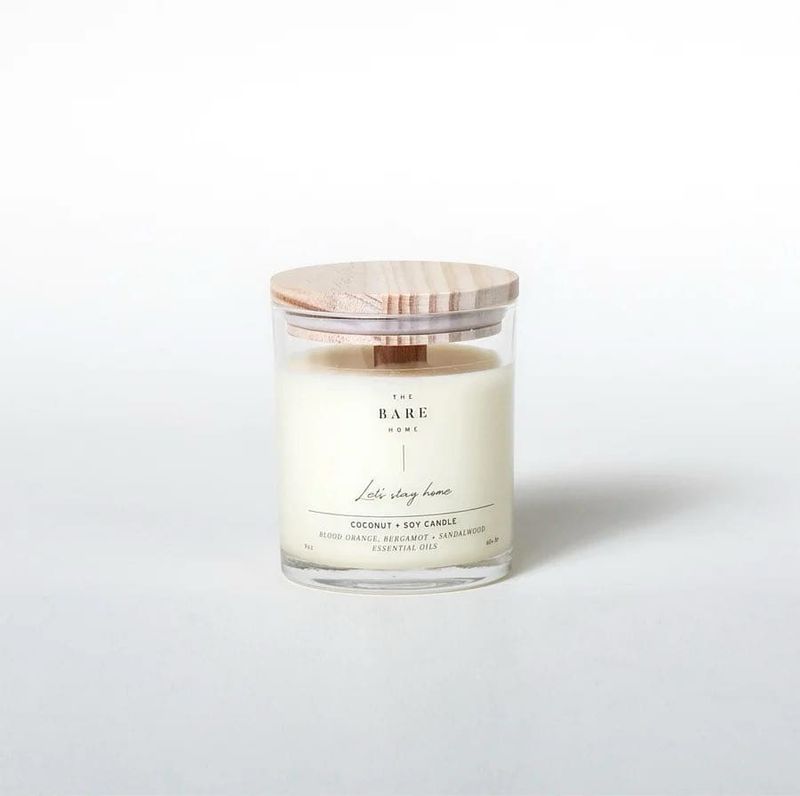 the bare home candle: blood orange + bergamot