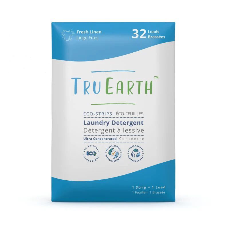 tru earth laundry detergent strips: fresh linen
