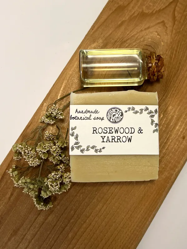 small batch bar soap: rosewood + yarrow