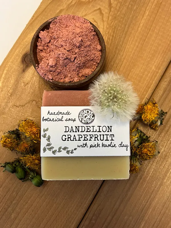 small batch bar soap: dandelion + grapefruit
