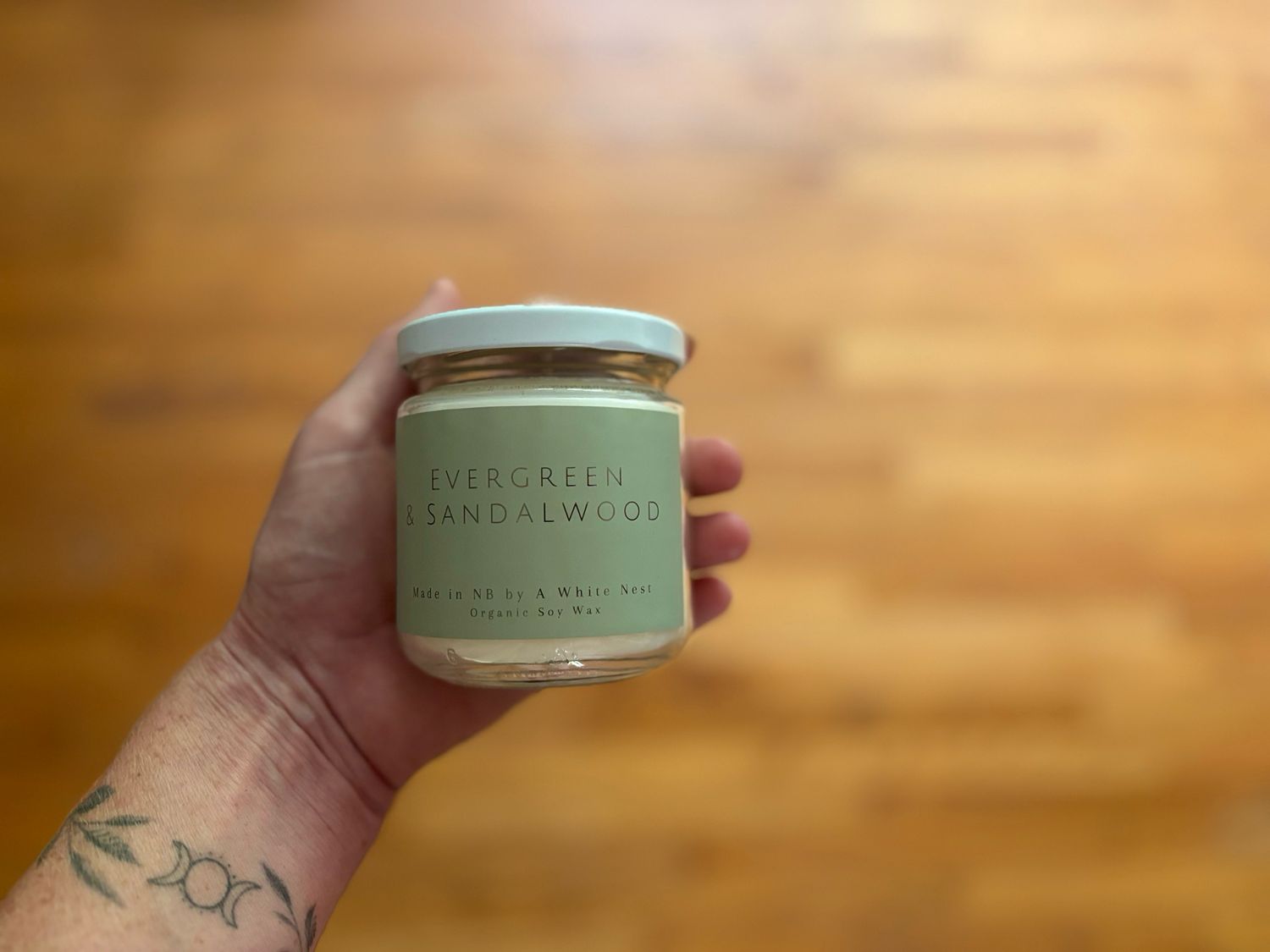 Evergreen &amp; Sandalwood - Hand Poured Soy Candle