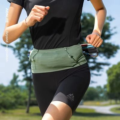 Aonijie W8116 SPORTS WAIST BAG with Bib Number Holder - GREEN