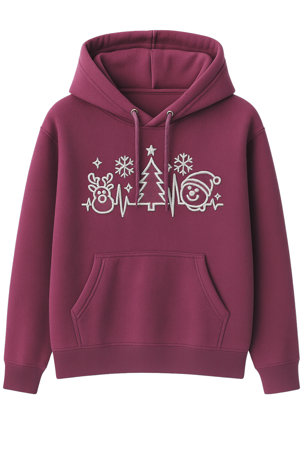 Bluza z kapturem X-MAS TIME burgund