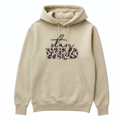 Bluza z kapturem STAY WILD beż