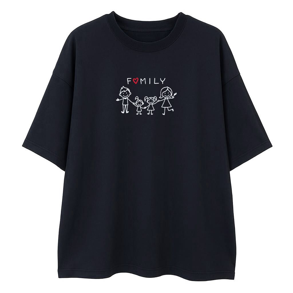 T-shirt FAMILY czarny - PERSONALIZACJA