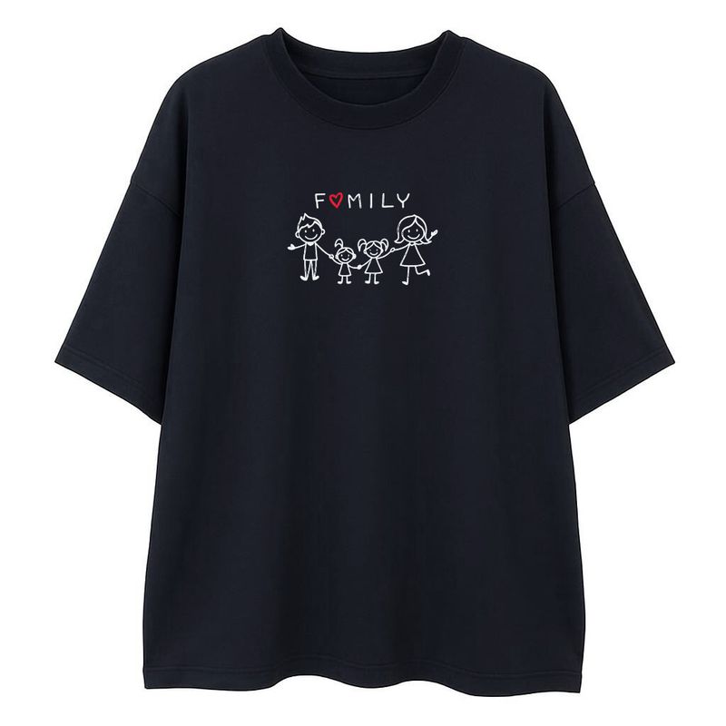 T-shirt FAMILY czarny - PERSONALIZACJA