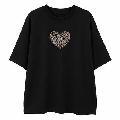 T-shirt LOVE XMAS czarny
