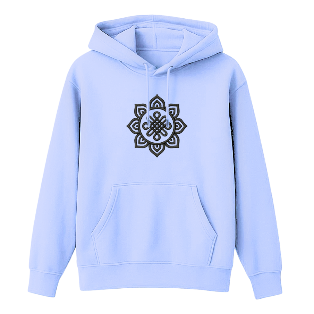 Bluza z kapturem MANDALA 3D błękit