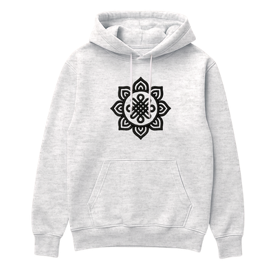 Bluza z kapturem MANDALA 3D szary