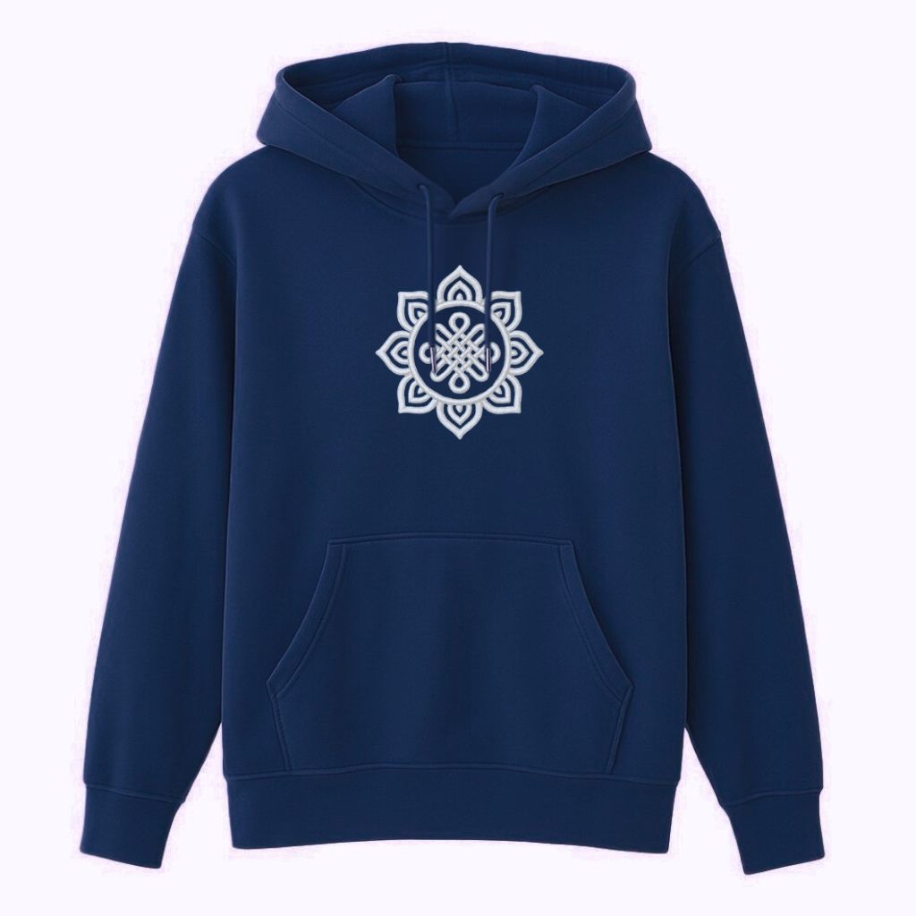 Bluza z kapturem MANDALA 3D granat