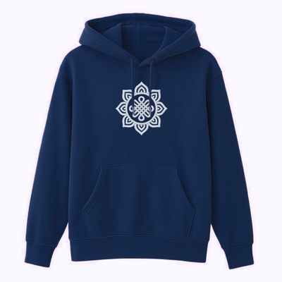 Bluza z kapturem MANDALA 3D granat