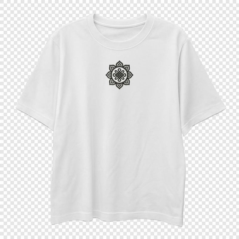 T-shirt MANDALA biały