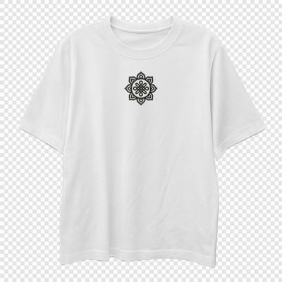 T-shirt MANDALA biały