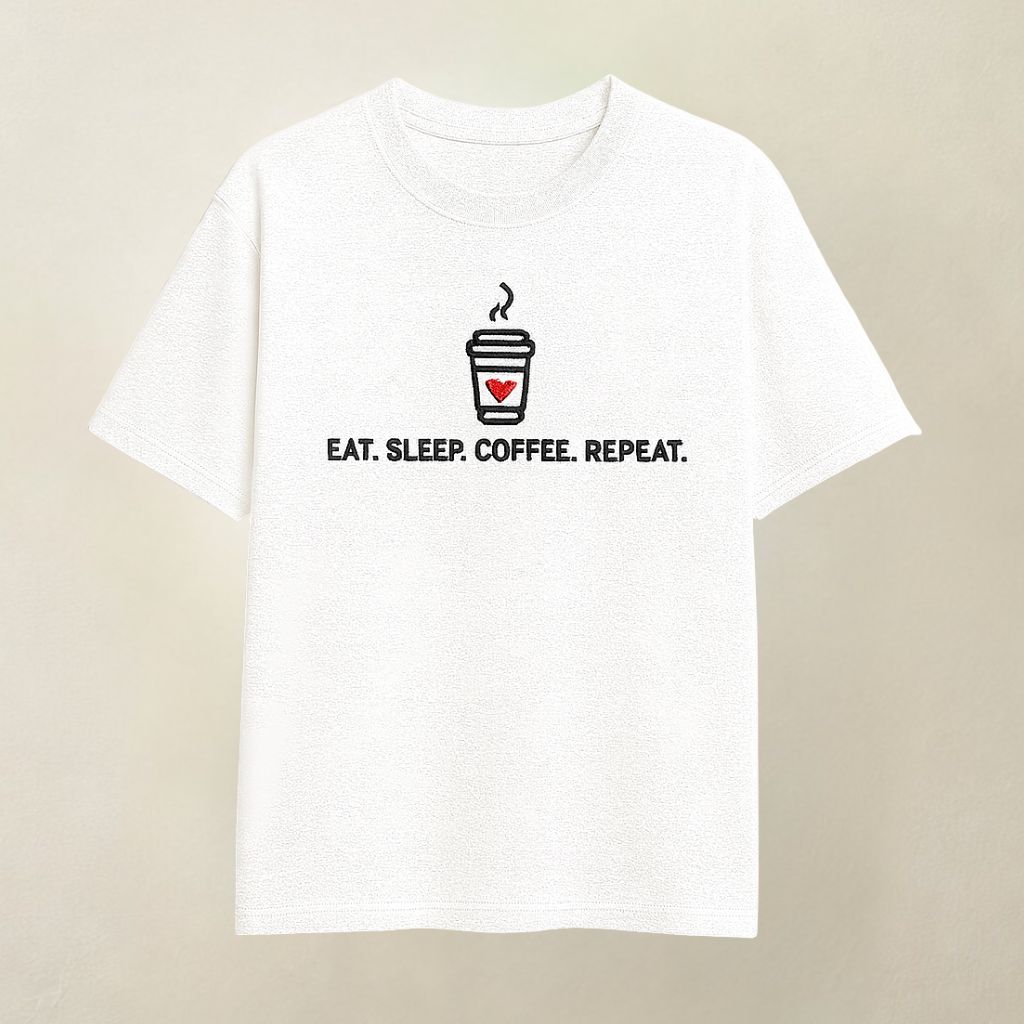 T-shirt EAT.SLEEP.COFFEE.REPEAT.
