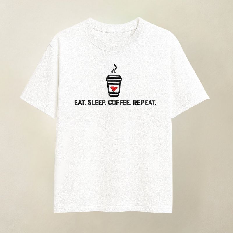 T-shirt EAT.SLEEP.COFFEE.REPEAT.
