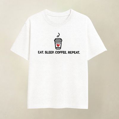 T-shirt EAT.SLEEP.COFFEE.REPEAT.