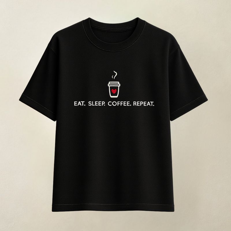 T-shirt EAT.SLEEP.COFFEE.REPEAT.