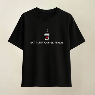 T-shirt EAT.SLEEP.COFFEE.REPEAT.