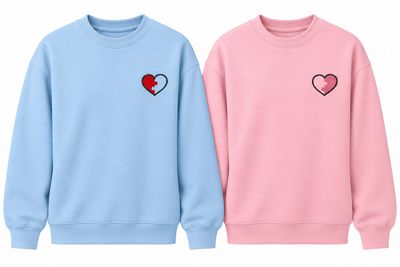Zestaw LOVE PUZZLE - 2 bluzy z haftem