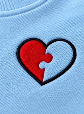 Zestaw LOVE PUZZLE - 2 bluzy z haftem
