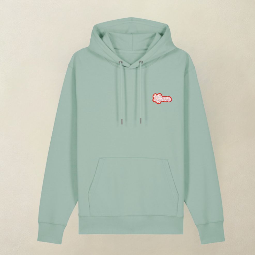 Bluza z kapturem LOVE zimna mięta