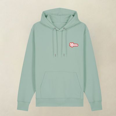 Bluza z kapturem LOVE zimna mięta