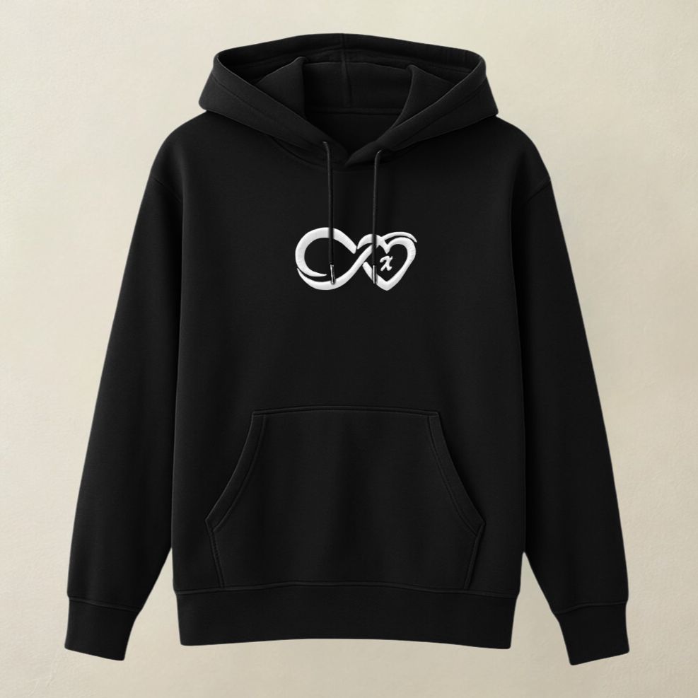 Bluza z kapturem INFINITY czarny - PERSONALIZACJA