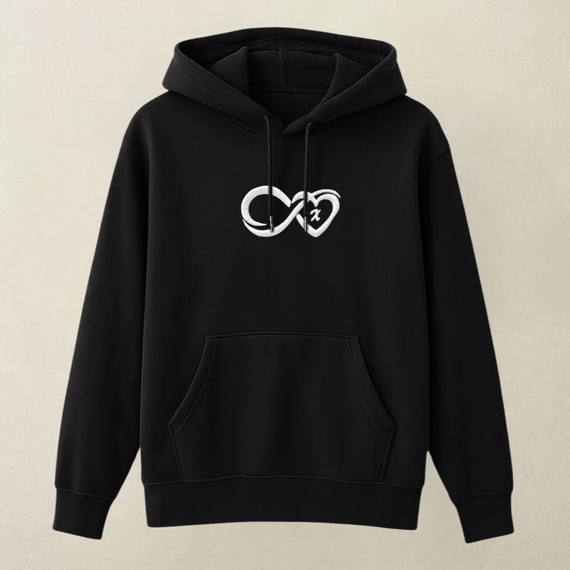Bluza z kapturem INFINITY czarny - PERSONALIZACJA