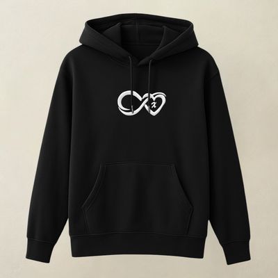 Bluza z kapturem INFINITY czarny - PERSONALIZACJA