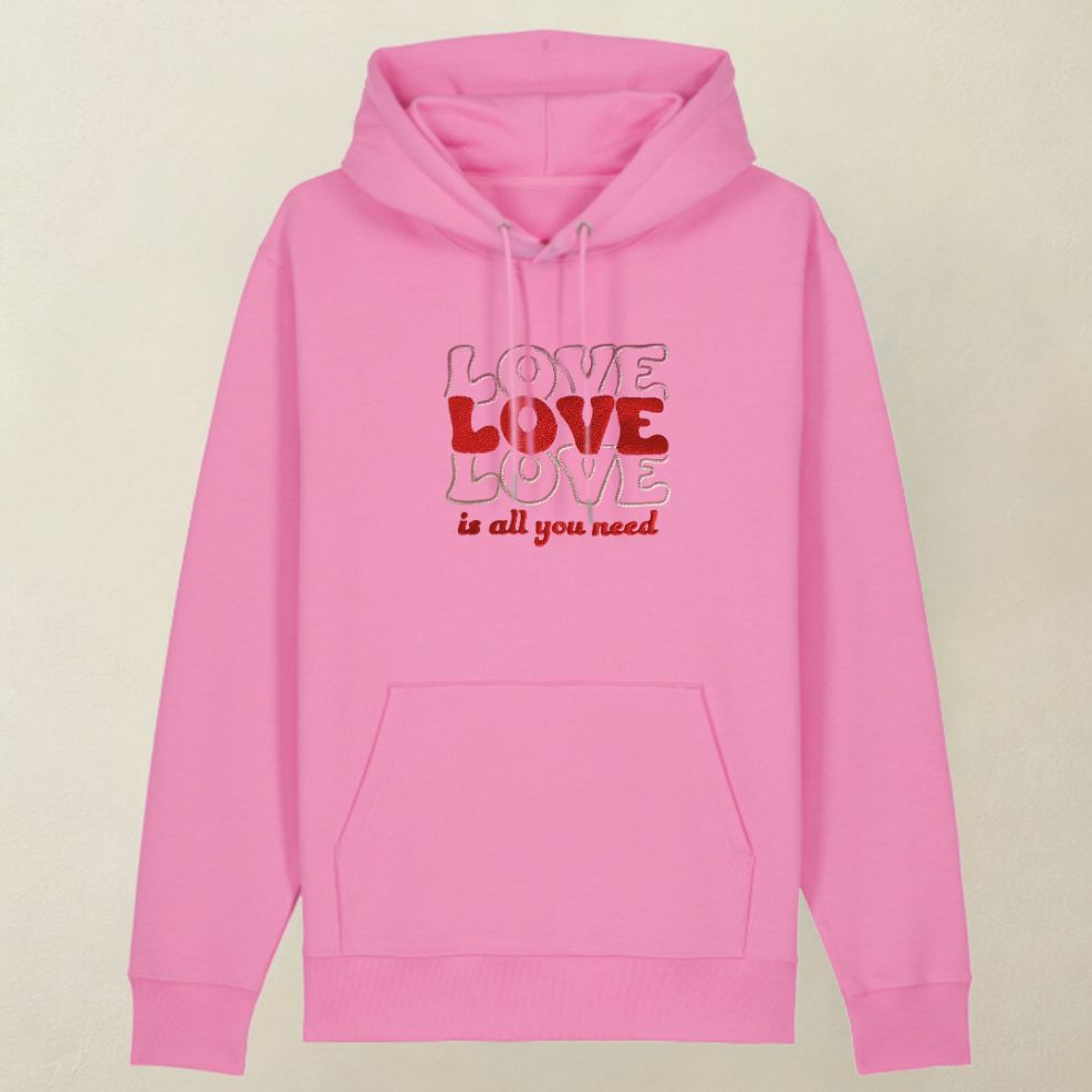 Bluza z kapturem ALL YOU NEED róż