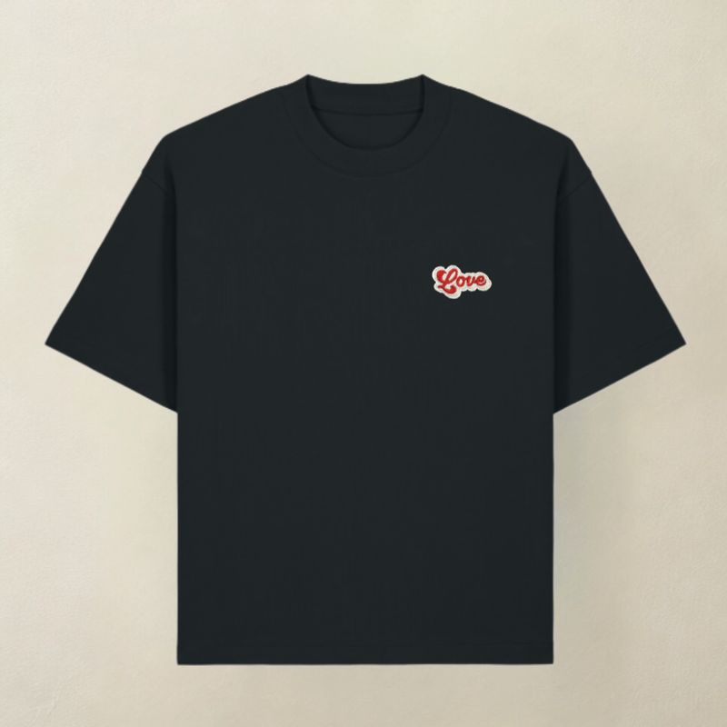 T-shirt LOVE czarny