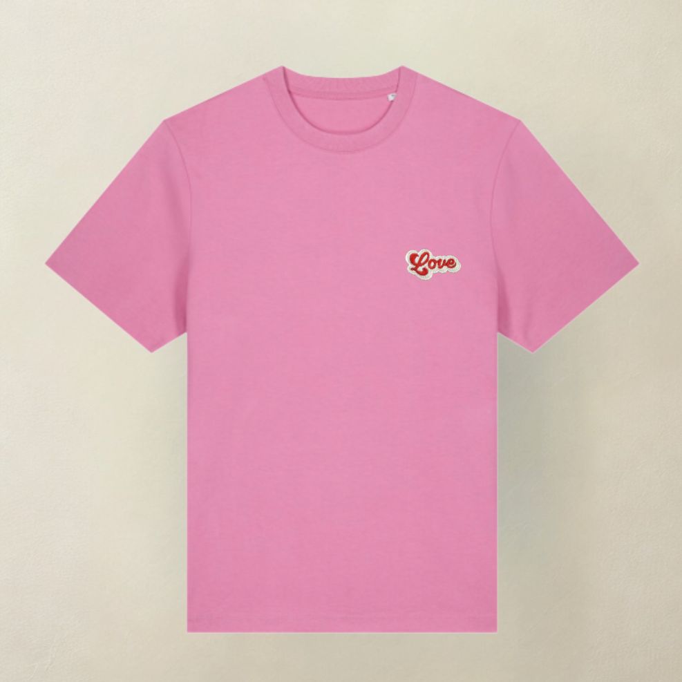 T-shirt LOVE róż