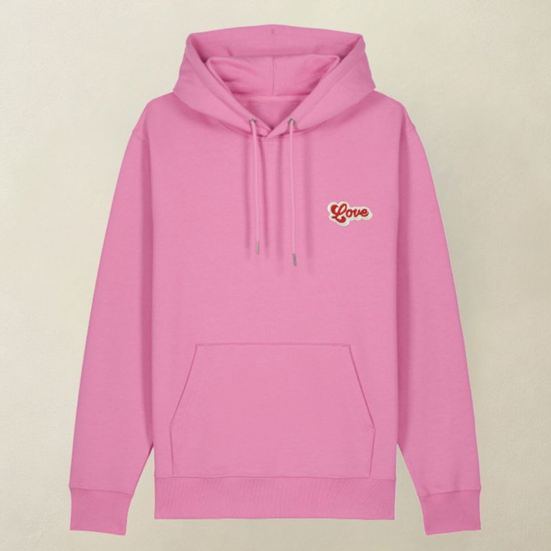 Bluza z kapturem LOVE róż