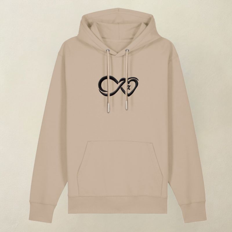 Bluza z kapturem INFINITY beż- PERSONALIZACJA