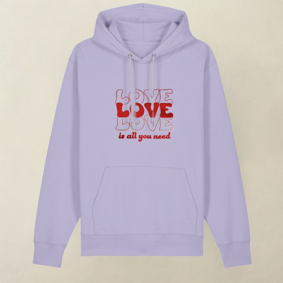 Bluza z kapturem ALL YOU NEED lawenda